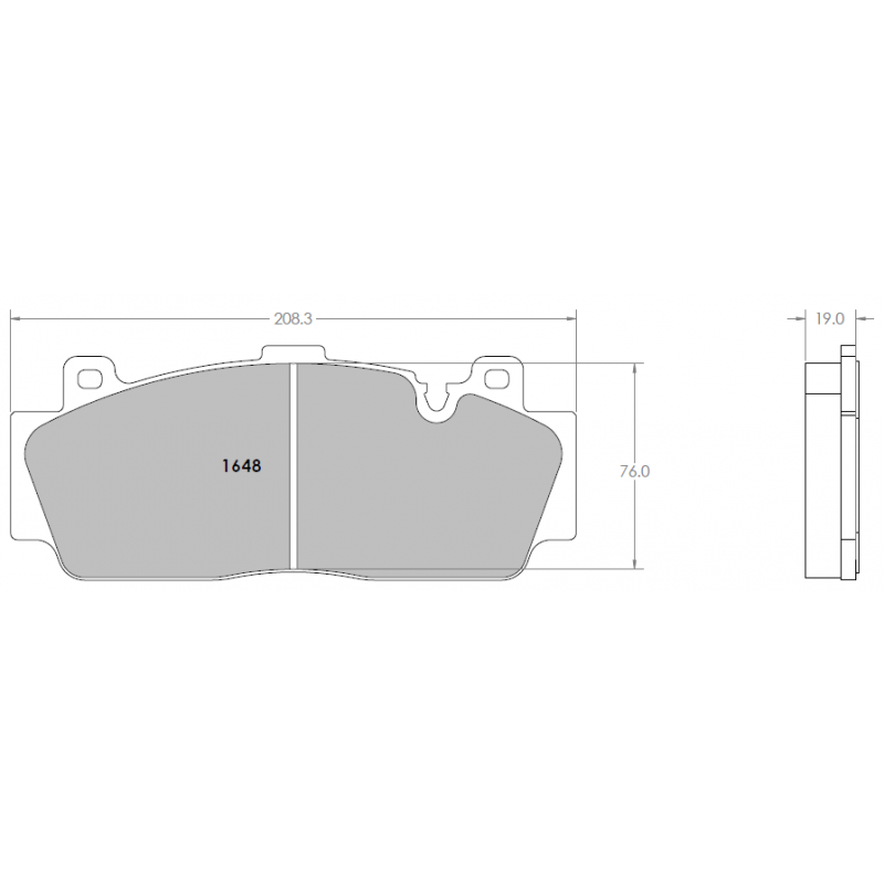 Degressive endurance compound. Race brake pads - BMW M2 Competition (F87), M5 (F10) & M6 (F13)
front pad (6-piston caliper)